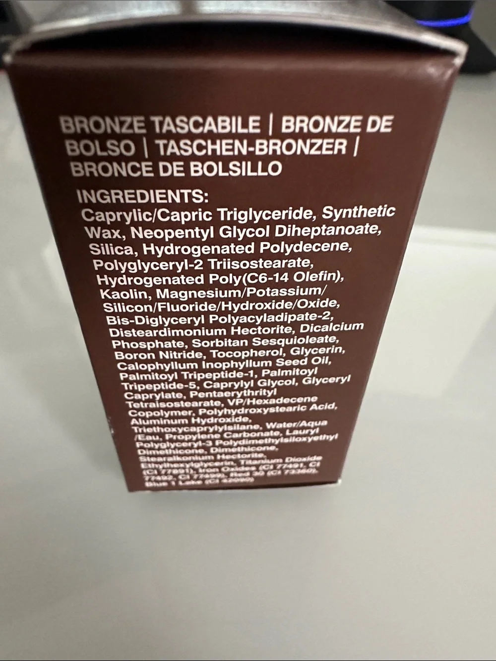 RHODE Pocket Bronze Compact - Deep Brown Packaging